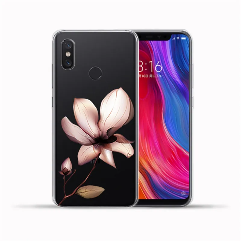 Сексуальный мягкий чехол из ТПУ в стиле ретро с цветочным рисунком для Xiaomi Mi A1 A2 8