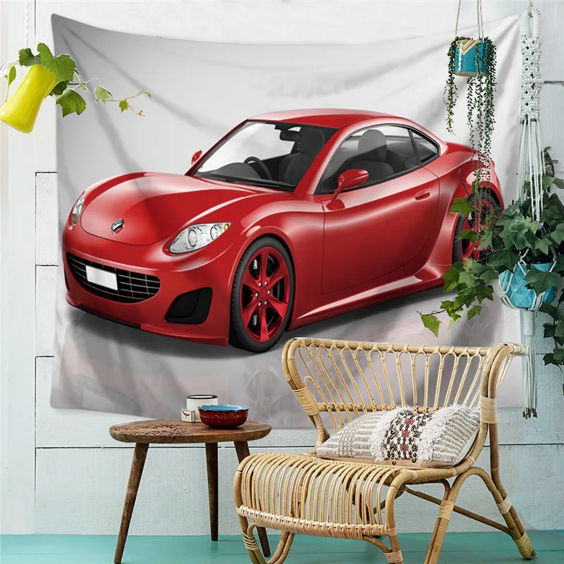 Macrame Wall Hanging Car Printed Large Tapestry Home Decor Bed Sheets Beach Cover Swimwear Blankets Yoga Picnic Mats for | Дом и сад