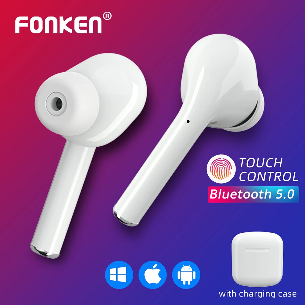 Наушники FONKEN TWS i9X Blutooth сверхлегкие беспроводные наушники 5 0 с сенсорным