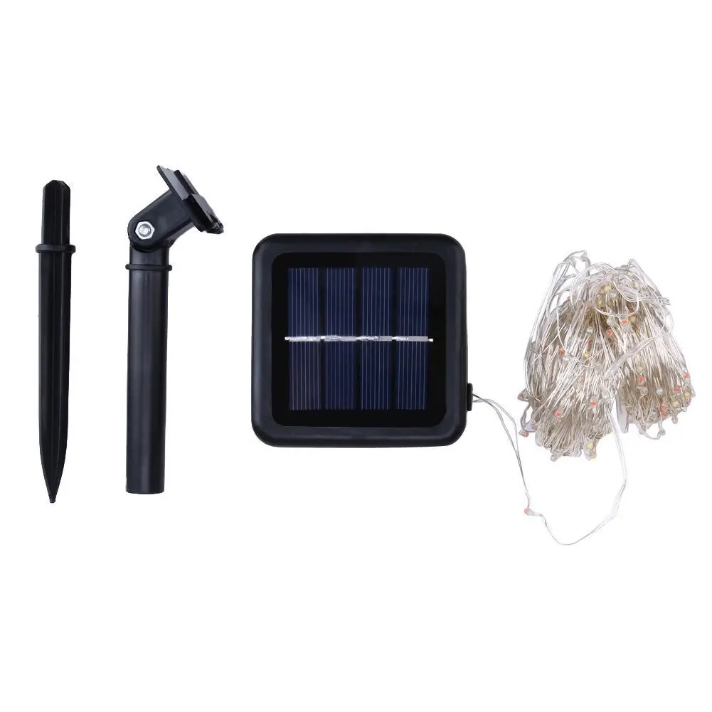 20 м 200LED медная проволока Солнечная световая Гирлянда звезда Водонепроницаемая