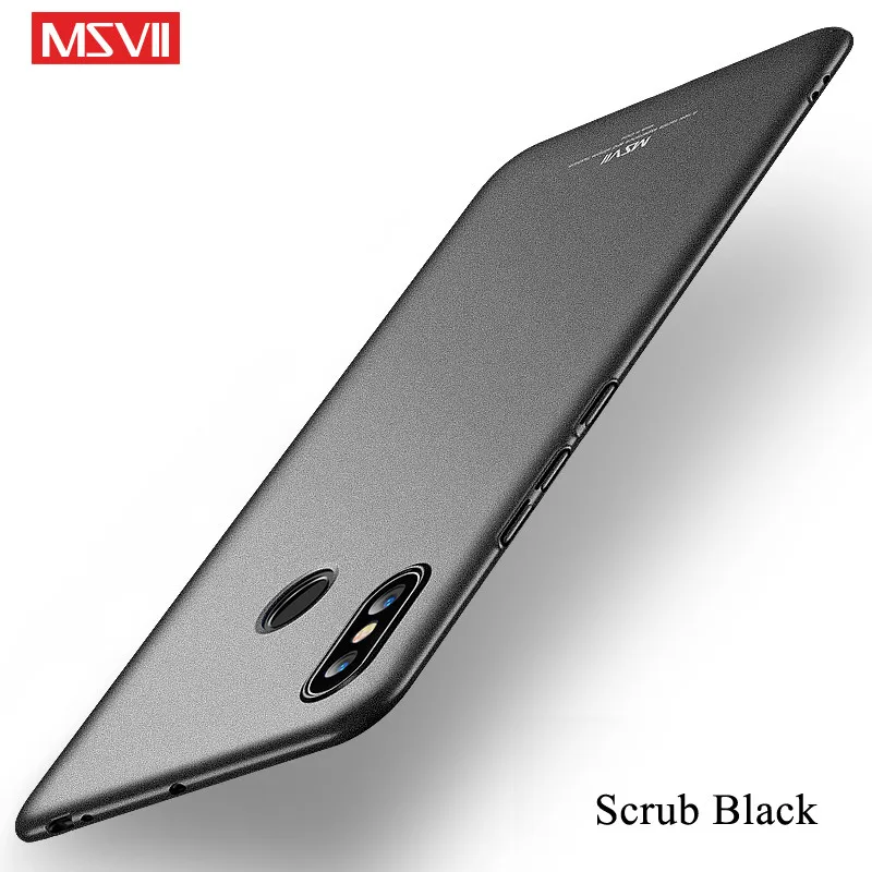Scrub Black Xiaomi mi x 3 Чехол MSVII Роскошный ультра-тонкий чехол для xiaomi mi x3 PC телефон задняя крышка для xiaomi max 3 Чехлы глобальной версии - Цвет: Scrub Black