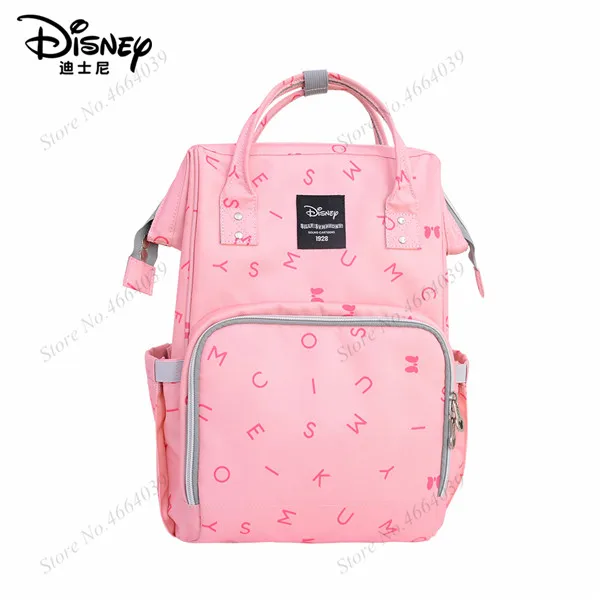 Disney Minnie Mummy сумка для беременных, брендовый usb-обогреватель, Большая вместительная детская сумка, рюкзак для путешествий, сумка для ухода за ребенком - Цвет: 32 pink