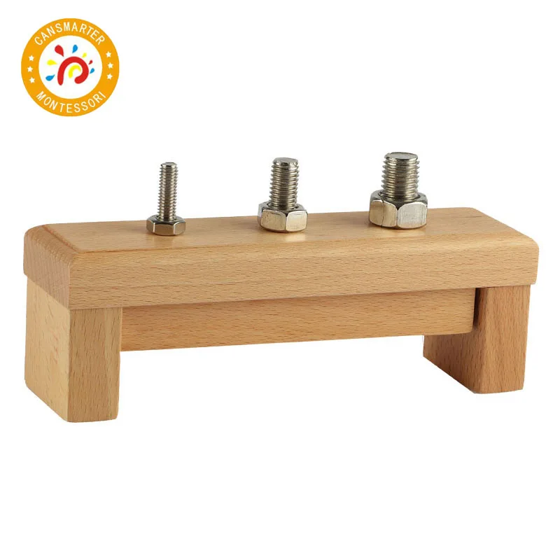 Montessori Kids Toy High-Quality Wood Screw Bolts and Nuts Learning Educational Preschool Training | Игрушки и хобби