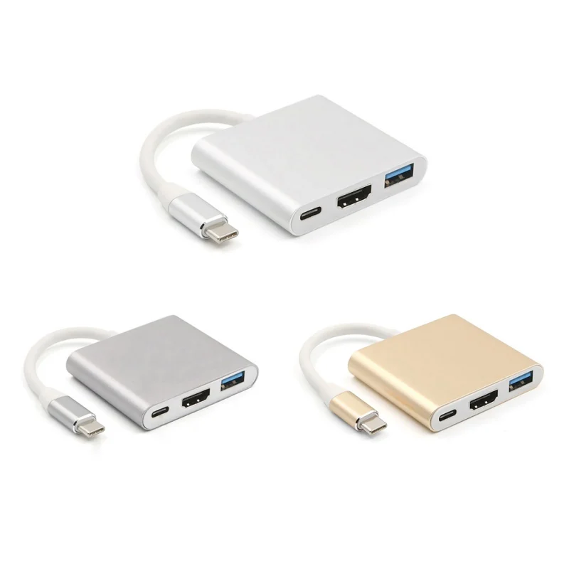USB C к HDMI 3 в 1 кабель конвертер для Samsung Huawei Apple Usb Thunderbolt Type переключатель 4K адаптера