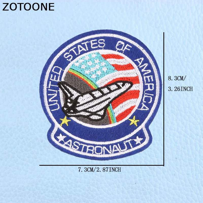 ZOTOONE UFO подвеска в виде космонавта и планеты Космос вышитые патчи железные нашивки для одежды нашивки DIY полосы инопланетяне значки аппликации E - Цвет: Прозрачный