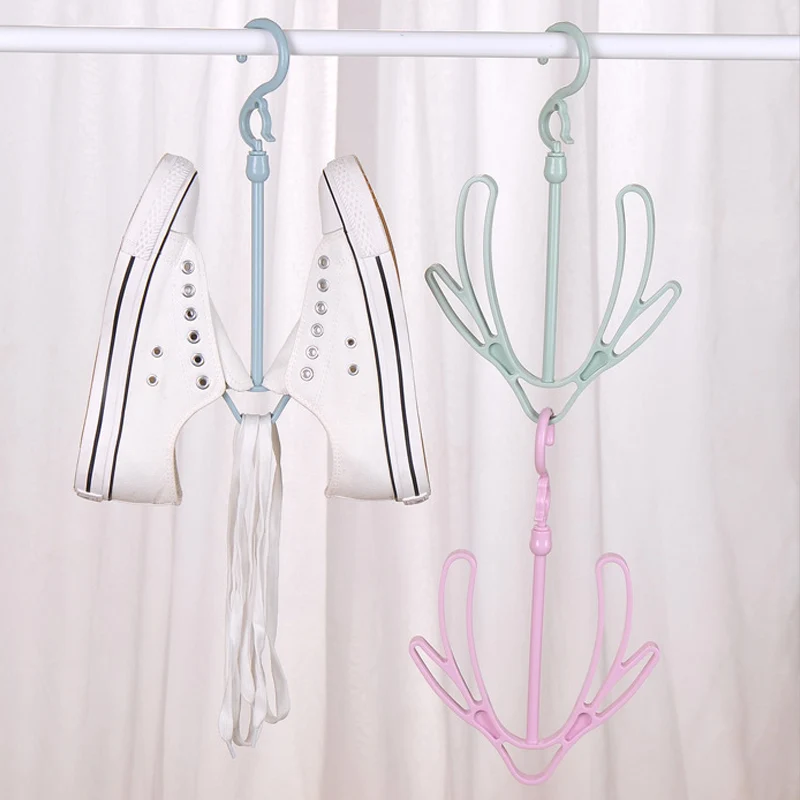Plastic Shoes Drying Rack Shelf Stand Hanger Organizer Vertical Hang Clothes Balcony Sun Racks | Дом и сад