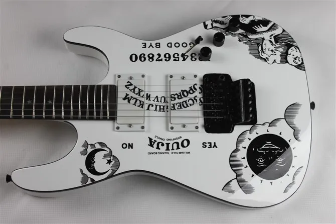 Custom shop KH 2 ouija электрическая гитара белая KSG kirk hammett signature Бесплатная доставка Луна