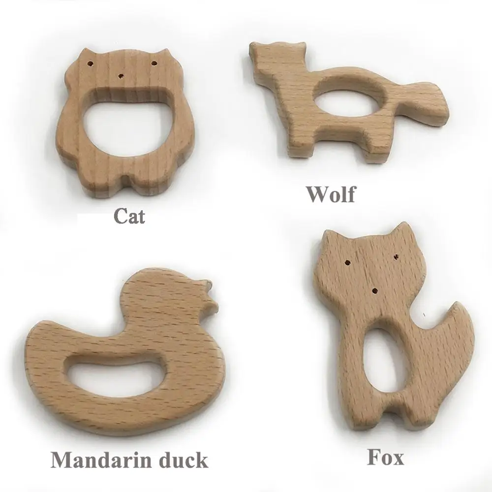 Детский Прорезыватель для зубов из натурального бука baby teether baby wooden teetherbaby teether wood