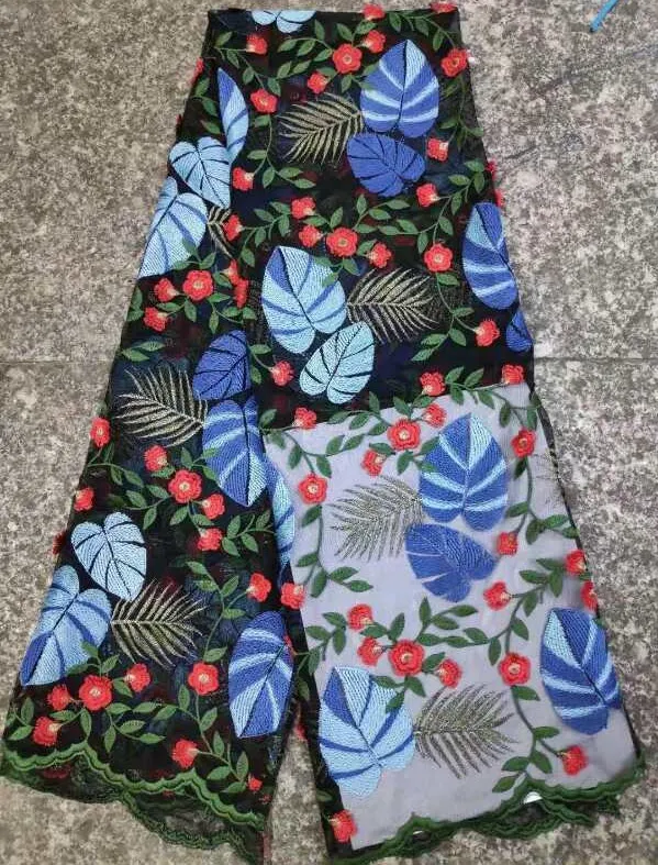Unique Style french lace fabric with african tulle 5yards nigerian fabrics 2019 wedding hd41 | Дом и сад