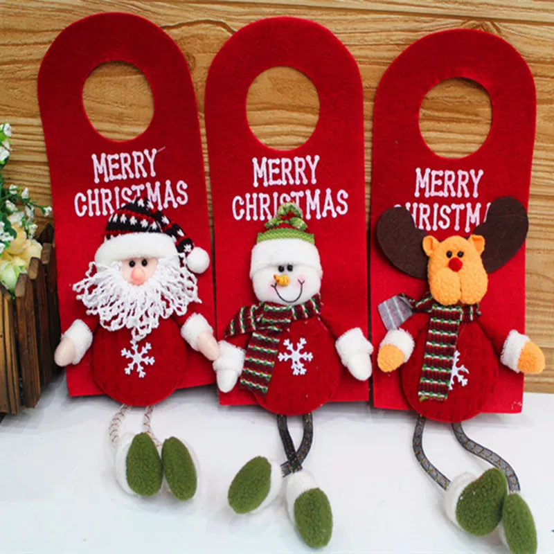 

3pcs 10" Christmas Door Wall Hanging Ornaments Decor Santa Claus Deer Snowman