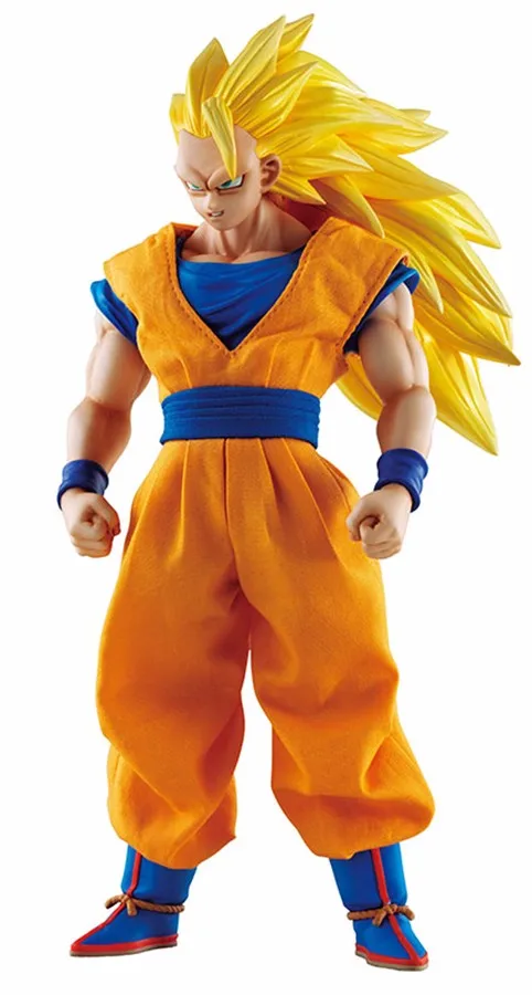 MegaHouse DOD Dragon Ball Z Son Goku ПВХ фигурка 21 см DOD Super Saiyan 3 Goku Коллекционная модель игрушки Figuarts DBZ figuaras