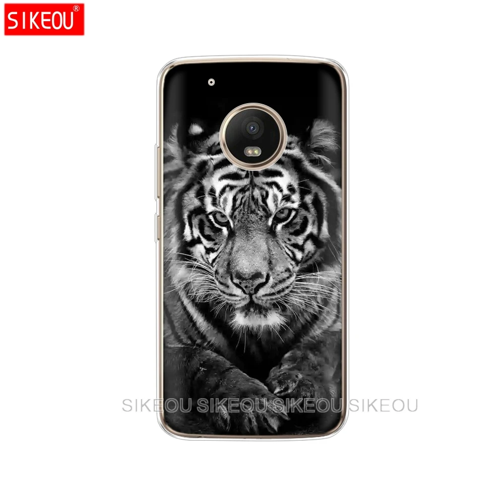 Силиконовый чехол для телефона Motorola Moto G6 G5 G5S Z2 Z3 PLAY PLUS X4 E4 E5 C animal tiger|Бамперы| |