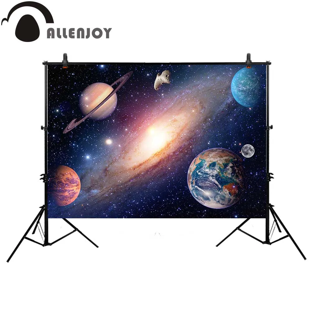 Allenjoy Космос звездное небо фон для фотосъемки планета Красочные Звезды площадка фон фотобудка для фотосессии Фотостудия