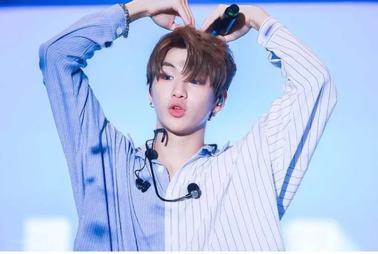 Kpop Wanna one Jiang Danielundefineds рубашка в полоску свободная с эффектом удара menundefineds and