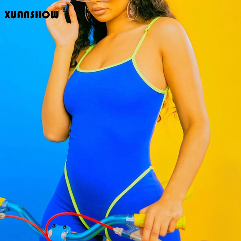 Женская одежда XUANSHOW 2019 спортивная с открытой спиной женские спортивные костюмы