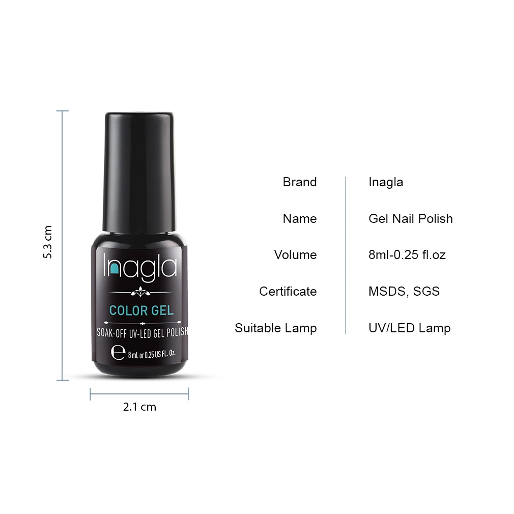 

Inagla Nail Polish Temperature Change Nail Art Lacquer Varnish Manicure 8ML Nail Gel Polish Gel Nail Varnishes Gel lacquer