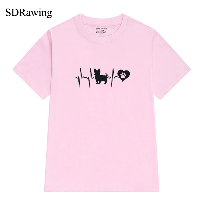 Футболка с принтом Щенячий патруль Йоркширский терьер Мама и собака любящие