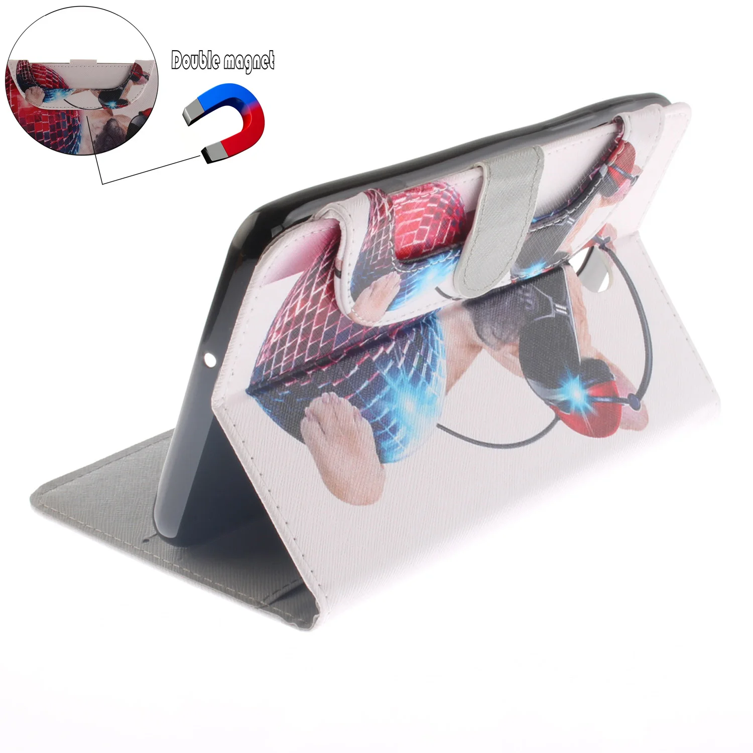 

For Samsung Galaxy Tab A 2016 7.0 T280 T285 Case Pug stand Pu Leather Cover For Samsung Tab A6 7.0 SM-T280 SM-T285 cover Wake Up