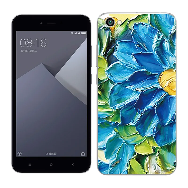 Черный чехол для Xiaomi Redmi Note 5A задняя крышка силиконовый мягкий с масляной