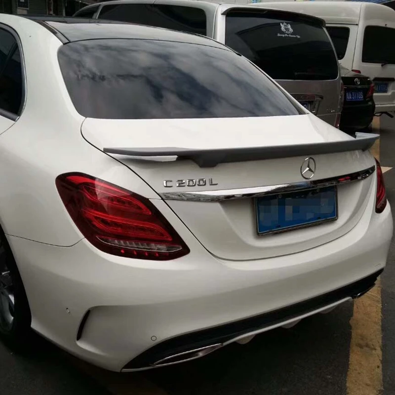 Mercedes W205 C63 седан спойлер- Renn V2 Стиль спойлер из углеволокна крыло для Benz C220 C250 C300 Renn Стиль нет возможности менять цветовую