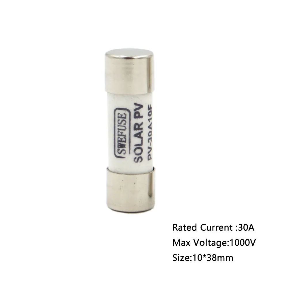 Fuse 30A MC4 разъем F Использовать протектор 5A 10A 15A 20A 30A 1000VDC F Использовать для солнечных батарей панели F Использовать держатель защитный фотоэлектрический - Цвет: Fuse 30A