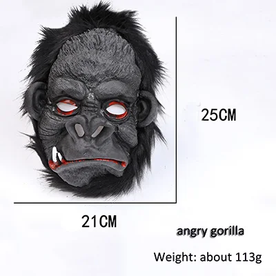 angry gorilla Реалистичная Карнавальная маска для мужчин, черная маска гориллы, Вечерние Маски для взрослых, маска для Хэллоуина, силиконовая маска для маскарада, латексная маска - Цвет: angry gorilla