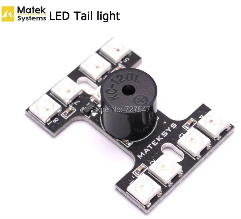 Новое поступление матек светодиодный фонарь WS2812B с громкий звонок двойного