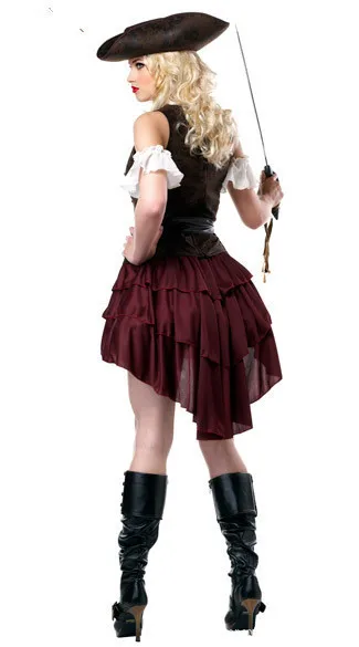 Новый сексуальный женский костюм пирата на Хэллоуин нарядное вечерние платья