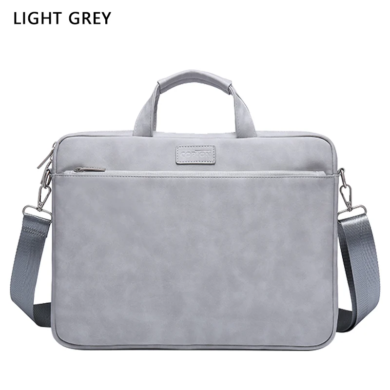 Light Gray Single Модная сумка на плечо для ноутбука 12 13,3 14 15,4 дюймов рукав для Apple Macbook Air Pro 13 Сумка для ноутбуков 15,6 водонепроницаемый чехол - Цвет: Light Gray Single