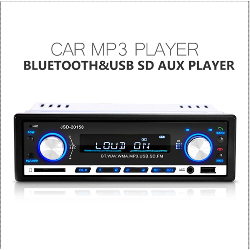 Автомагнитола JSD 20158 7388 IC с Bluetooth fm приемник Aux вход USB MP3 MMC WMA|jsd 20158|car stereo audiocar radio |