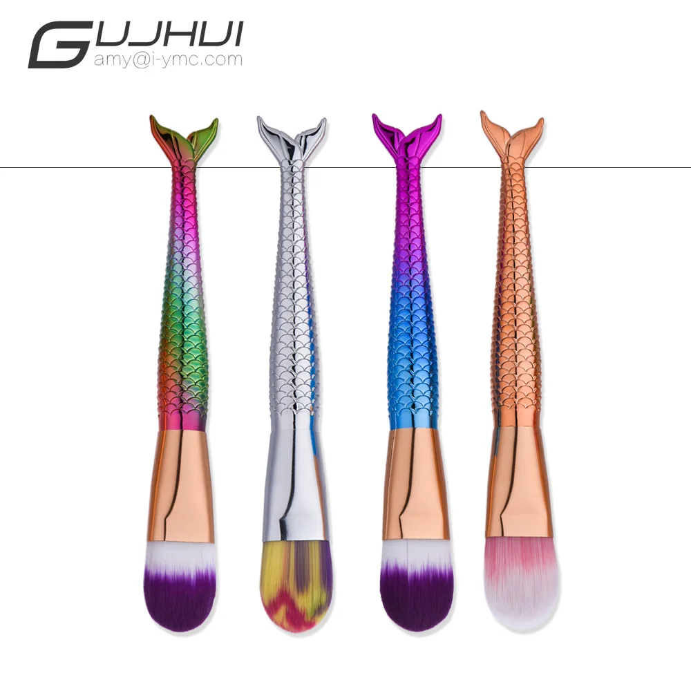 Мода Русалка Макияж Расчёски для волос смешивания Косметическая пудра Основа