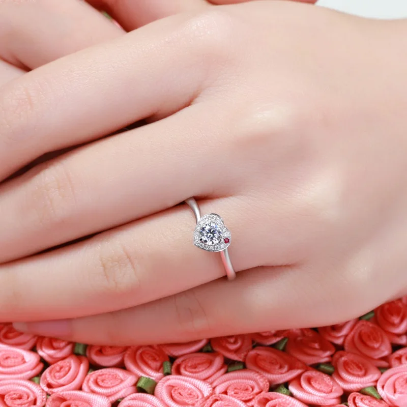 0.4CT S925 Женское Обручальное кольцо цельное серебро 925 пробы ювелирное изделие с