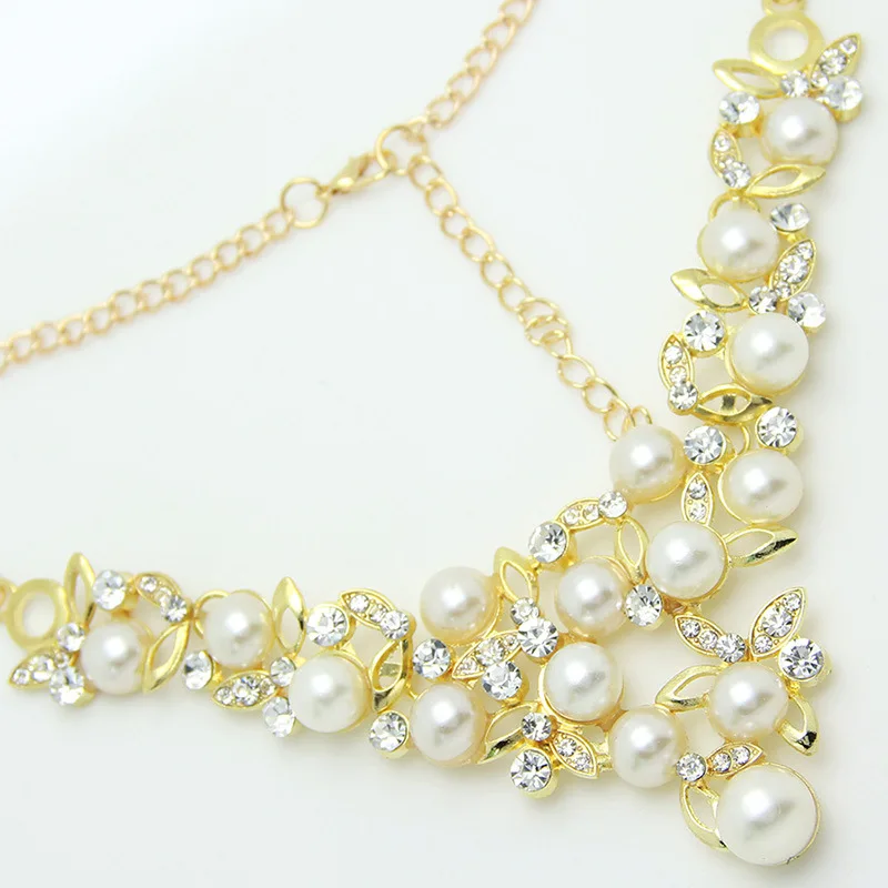 Европейские и американские роскошные наборы искусственный жемчуг короткие