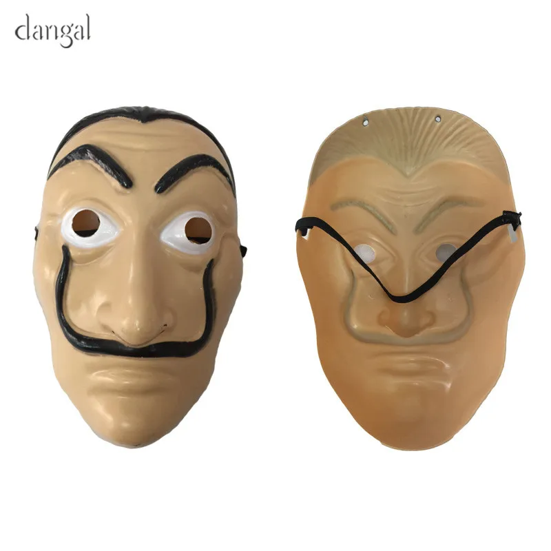 Взрослых Сальвадор Дали Косплэй костюм клоуна Heist дом Бумага La Casa De Papel Хэллоуин