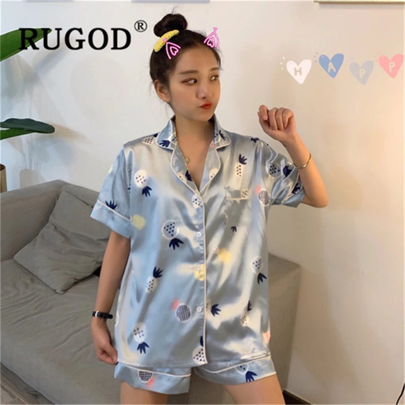 RUGOD летние мягкие пижамы для женщин модные с принтом сердца женские милые