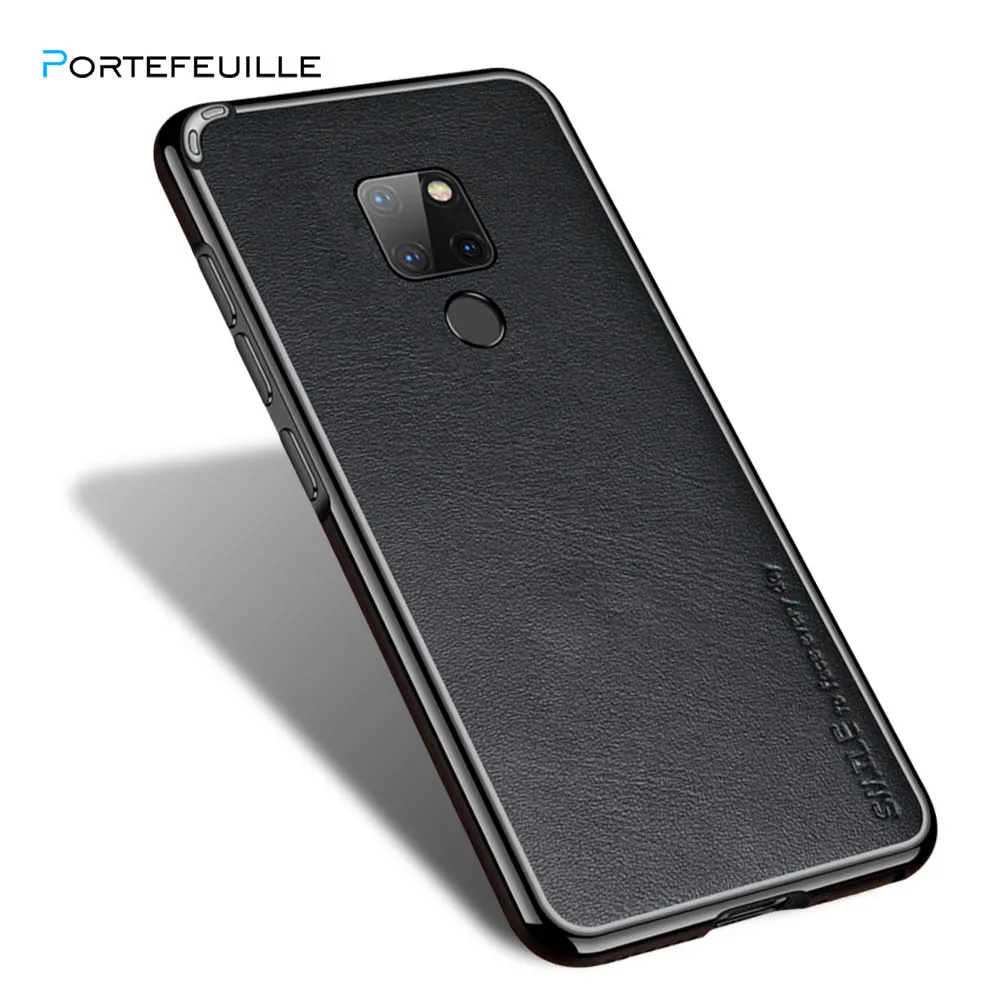 Винтажный чехол из натуральной кожи для Huawei Mate 20 pro p20pro роскошный металлический
