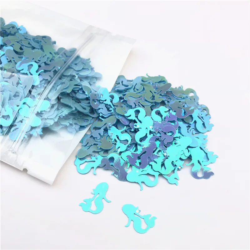 AB Blue Color 600 шт./упак. красочные Русалка Форма свободные тесьма с пайетками для шитья, ремесло, Для женщин одежды сумки, детская одежда ручной работы DIY аксессуары - Цвет: AB Blue Color