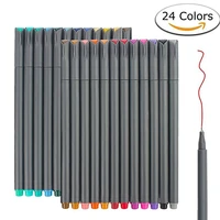 fineliner pen set 24 colors fine tip sketching writing drawing markers pens fine line point marker pen set for journal planner