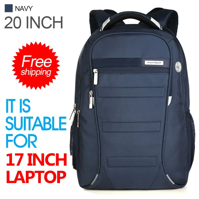 NAVY 20 AspenSport, мужские рюкзаки для ноутбука 15-17 дюймов, школьные сумки для компьютера, для мальчика, для путешествий, водонепроницаемые, противоугонные, для ноутбука, черные - Цвет: NAVY 20