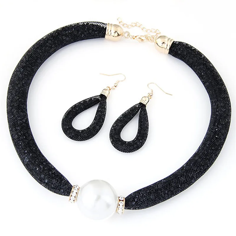 Модные ожерелья с искусственным жемчугом и кулоны комплекты из серег наборы