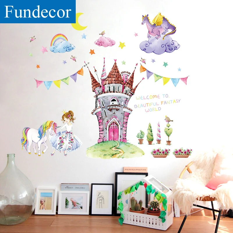 [Fundecoration] сказочный мир детские настенные наклейки с героями мультфильмов для