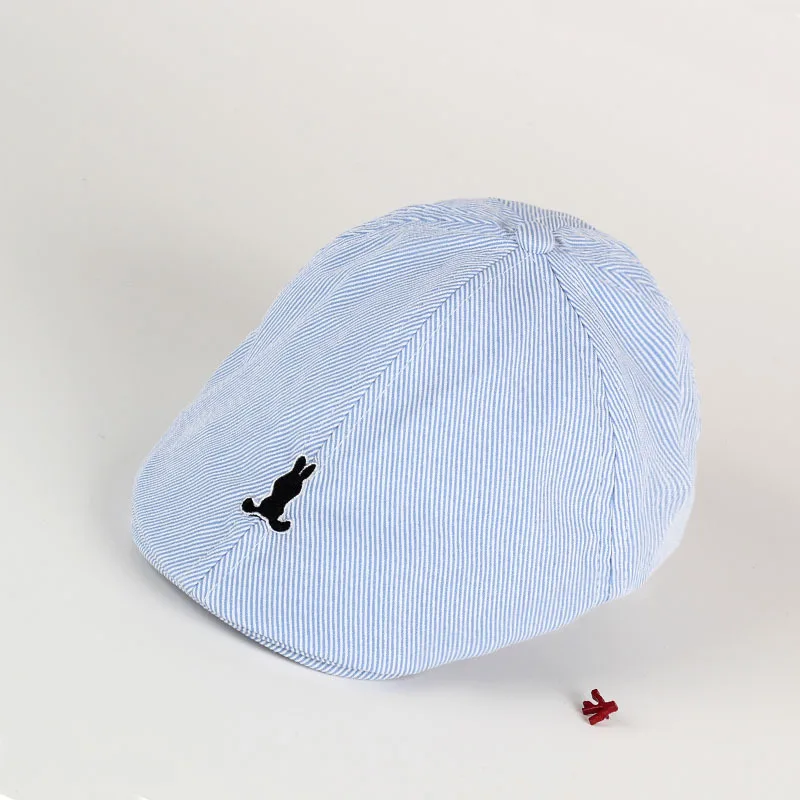 bunny blue Классическая Детская шляпа на зиму осень, детский берет, детская шапка, мальчики бейсболки, зимние шапки для малышей - Цвет: bunny blue