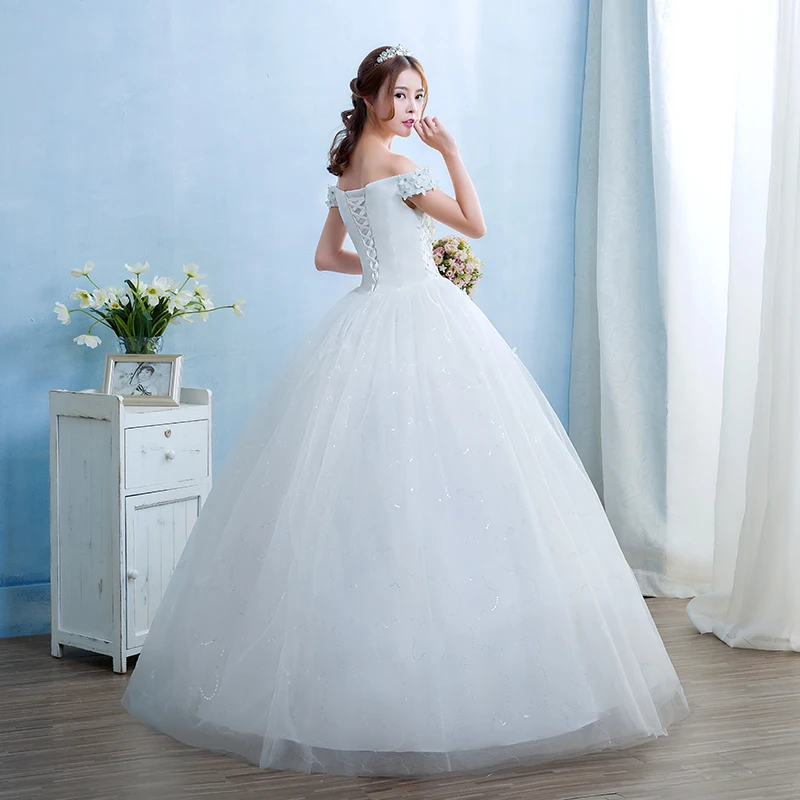 Вставка настоящих фото на заказ модное простое свадебное платье для девочек Vestido