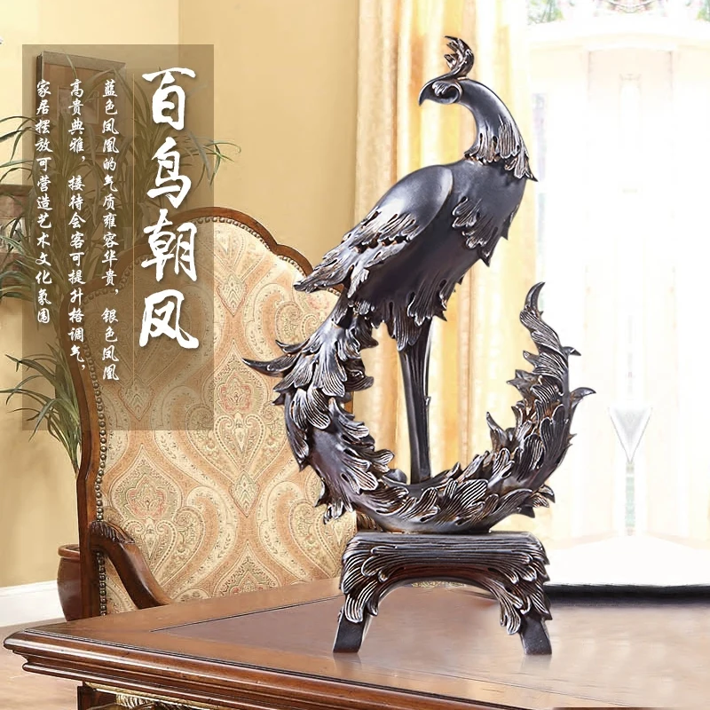 Европейский стиль украшение для гостиной дома смола павлин простое современное