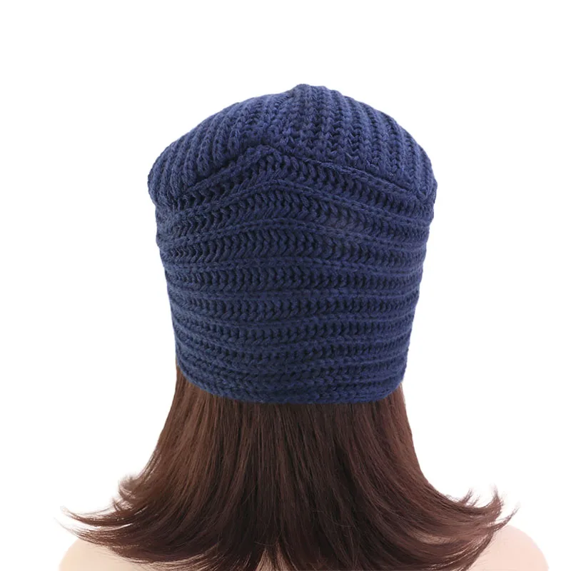 

Winter Knit Turban Twist Headwrap Wrapped Head Muslim Hat Headscarf