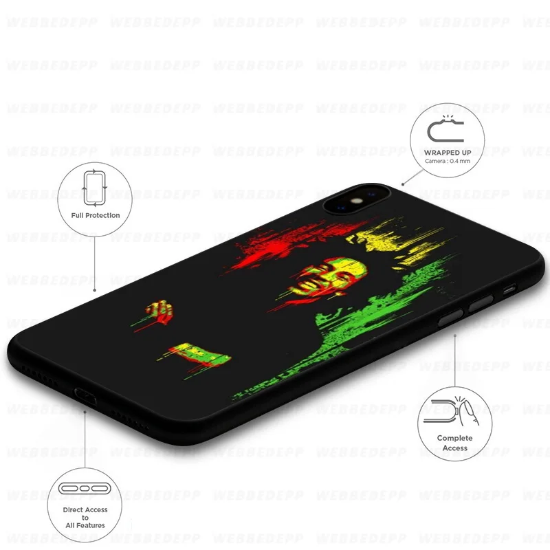 WEBBEDEPP Боб Марли мягкий чехол для Samsung Galaxy S10 S10e S9 S8 Plus S7 S6 Edge & J6 2018 Note 10 9 8 |