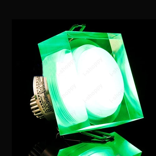 1W/3W/5W/6W/7W LED Ceiling Lamp Dimmable/N Lighting Fixture Brick Crystal Down Light Acrylic Cabinet Living Room Exhibition Hall | Лампы и