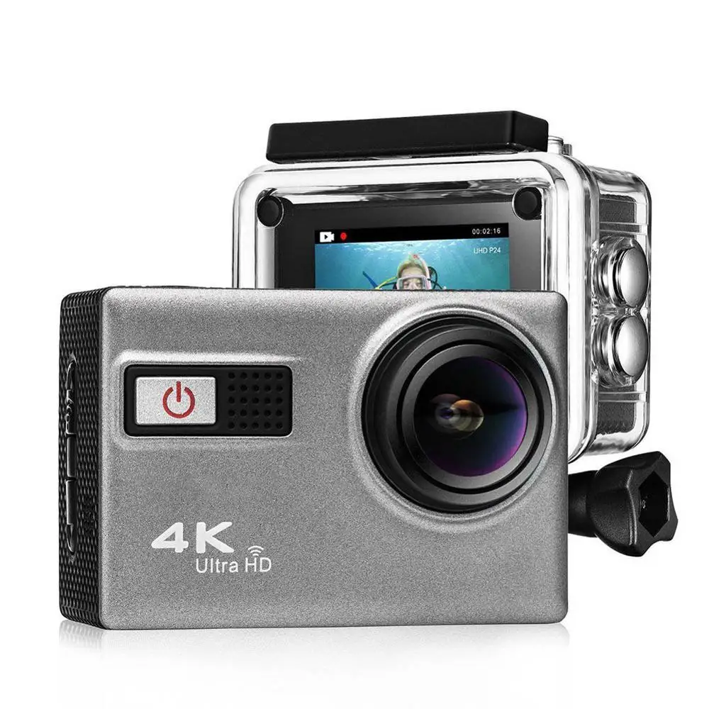Новая версия EK F68 F68R 4K Ultra HD EIS Экшн-камера Novatek 96660 чипсет для sony IMX078 сенсор Wi-Fi Удаленная Водонепроницаемая камера - Цвет: No remote (Silver)