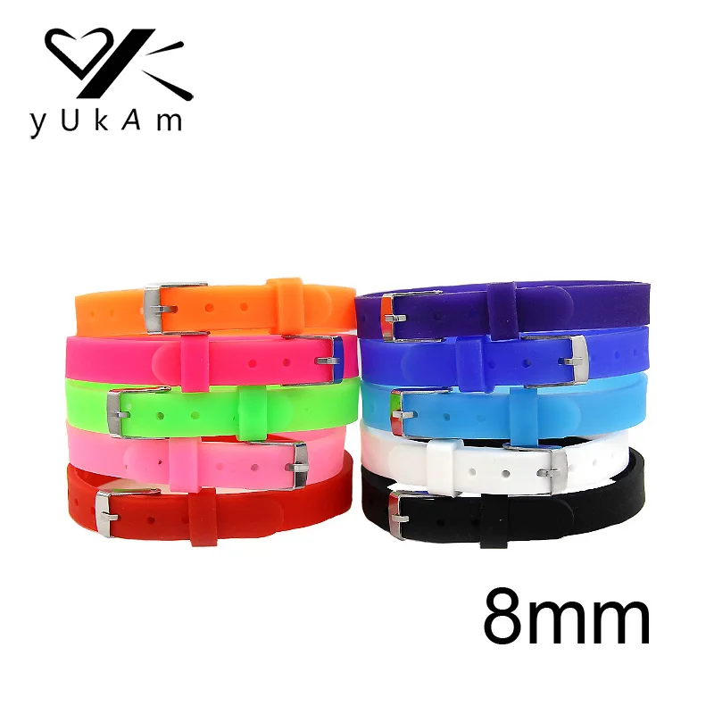 Ювелирные изделия YUKAM Keeper 8 мм для женщин и девушек черные синие силиконовые