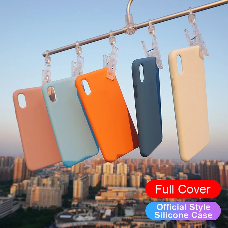 Оригинальный официальный Стиль силиконовый чехол на айфон 7 xs MAX XR X случаях